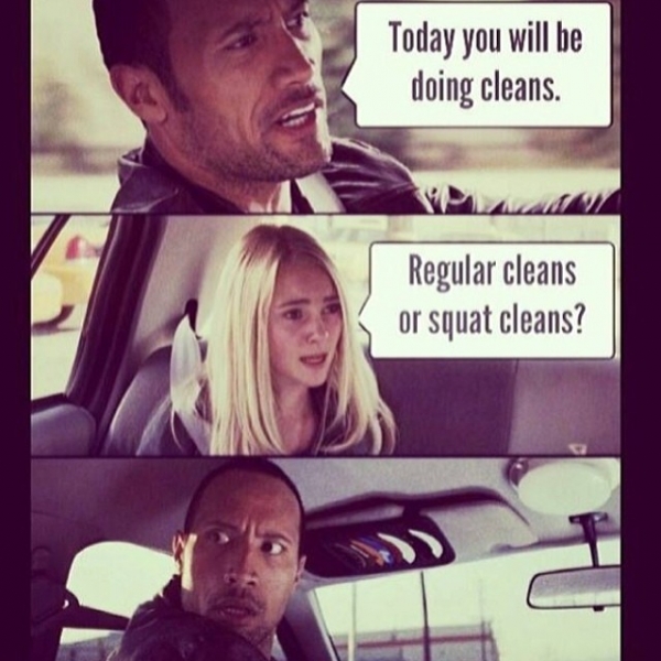 Squat clean meme